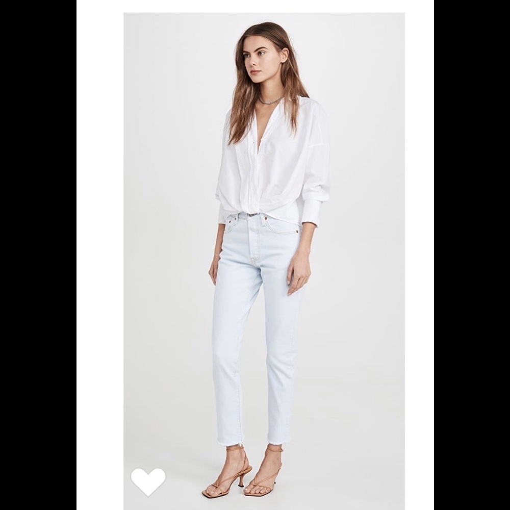 🆕 501 High Rise Skinny Leg Jeans frayed hem